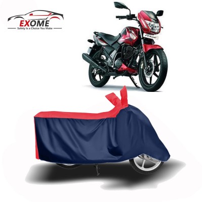 EXOME Two Wheeler Cover for TVS(Flame DS 125, Red, Blue)