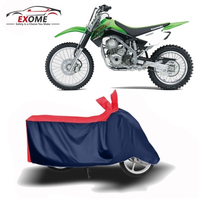 EXOME Two Wheeler Cover for Kawasaki(KLX 140, Red, Blue)