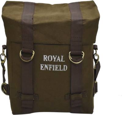 KOHLI BULLET ACCESSORIES Touring Side Canvas Bag 20ltr for Royal Enfield Classic Electra Standard 350/500cc One-side Brown Jute Motorbike Saddlebag