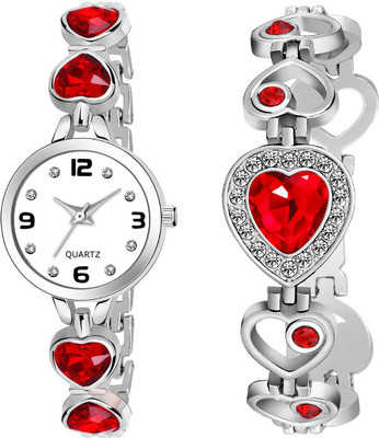 WHITE STONE NEW DESIGN Heart Analog Watch  - For Girls