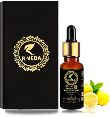 R-VEDA Lemon & Natural Therapeutic Grade Each ML (Pure Aroma fragrance, Diffuser, Cosmetics, Skin Care & Hair care & Home remedies)_Pack of 1(10 ml)