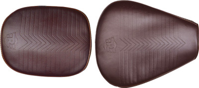 KOHLI BULLET ACCESSORIES Reborn Classic 350 Seat Cover Brown For Royal Enfield Reborn Classic 350 Split Bike Seat Cover For Royal Enfield Classic