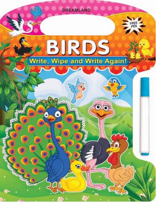 Write and Wipe Book - Birds(English, Paperback, Dreamland Publications)