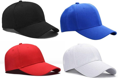 GET FIT Solid Sports/Regular Cap Cap(Pack of 4)