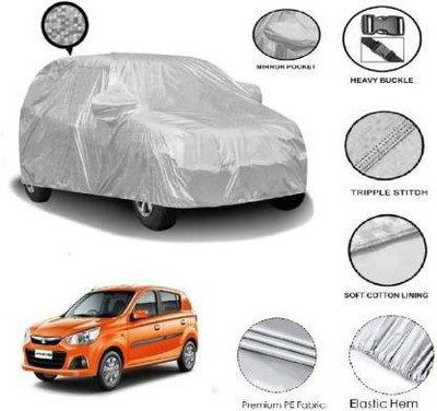 Stark Creations Car Cover For Maruti Suzuki Alto K10 (With Mirror Pockets)(Silver, For 2019, 2020 Models)