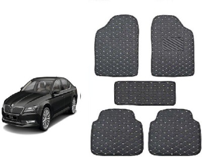 RS ENTERPRISES CARS PVC Standard Mat For  Skoda Superb(Black)