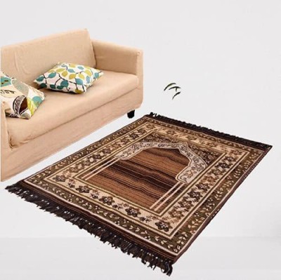 Lavingston Brown Chenille Carpet(2 ft,  X 4 ft, Rectangle)