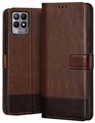 SHINESTAR. Back Cover for Realme 8i(Brown, Pack of: 1)