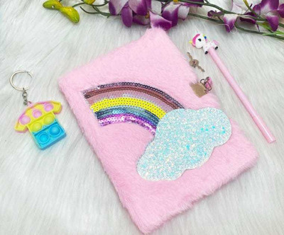 Tera13 unicorn A5 Diary ruled 80 Pages(Multicolor, Pack of 3)