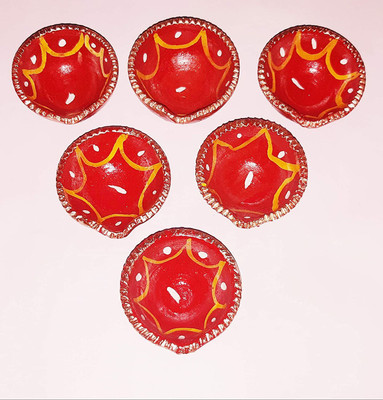 Onlinch Pottery (Pack of 51) Table Diya Set(Height: 2 inch)