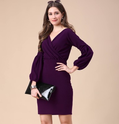 Shivay Style Women Bodycon Purple Dress