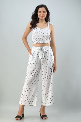 FLAMBOYANT Women Crop Top Palazzo Set