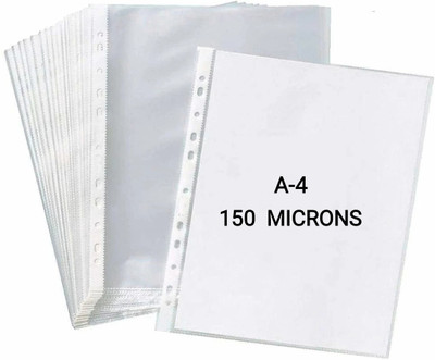 R K SALES Plastic Sheet Protector(Set Of 250, Transparent)