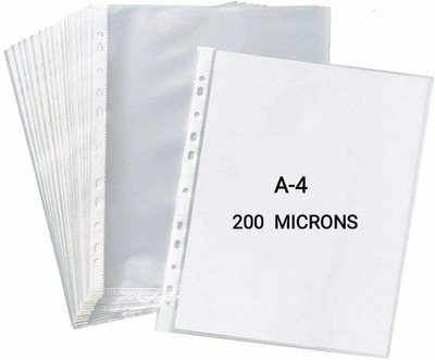 R K SALES Plastic Sheet Protector(Set Of 50, Transparent)