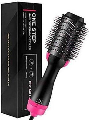PKK TRADERS newHot Air Brush Blow Dryer Hair Dryer One Step Hair Dryer Hot Air Brush Blow Dryer Hair Dryer (1000 W, Black) Hair Straightener (Black, Pink) Hair Straightener(Black)