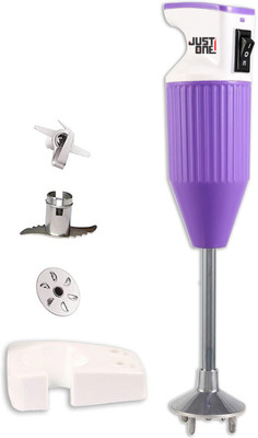 JUST ONE 350 W Purple Hand Blender(Purple color body)