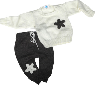 Windrop Solutions Baby Boys & Baby Girls Party(Festive) Sweatshirt Pyjama(Grey Cream)