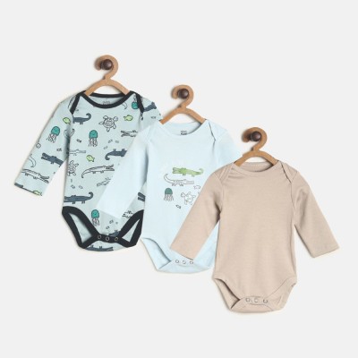 MINI KLUB Kids Nightwear Baby Boys Printed Cotton(Multicolor Pack of 3)