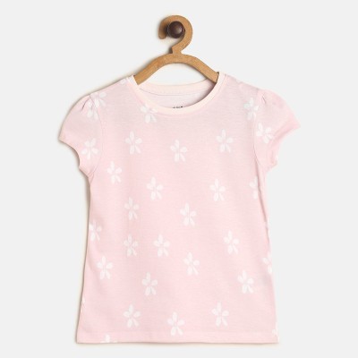 MINI KLUB Baby Girls Casual Cotton Blend Knit Top(Pink, Pack of 1)