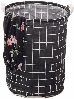 Connectwide 40 L Black Laundry Basket(Cotton)