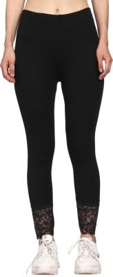 OUTFLITS Ankle Length Western Wear Legging(Black, Solid)