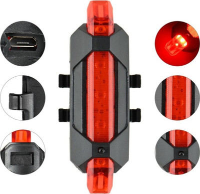 DSTECHBAR cycle Light Tail Rear Back Portable Rechargeable LED Front Rear Light (Red) LED Rear Break Light(Red)