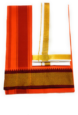 shershaan Solid Orange Lungi