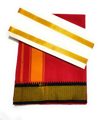 shershaan Solid Red Lungi