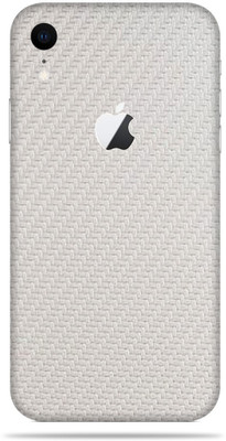 OggyBaba Apple iPhone XR, Phone Back side Protector and Camera Protector Mobile Skin(Milky White Carbon Fibre Skin Matte Finish Skin)