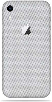 OggyBaba Apple iPhone XR, Phone Back side Protector and Camera Protector Mobile Skin(Silver Carbon Fibre Skin Matte Finish Skin)