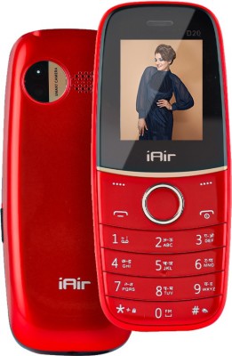 Flipkart - IAIR Basic Feature Dual Sim Mobile Phone with 1200mAh Battery, 1.77 inch Display Screen, 0.8 mp Camera with Sleek Body and Torch (FPD20, Red)(Red)