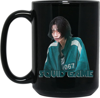 craft maniacs SQUID GAME PLAYER 067 350ML CERAMIC MUG FOR COFFEE/TEA | OFFICIALLY LICENSED SQUID GAME MERCH Ceramic Coffee Mug(350 ml)
