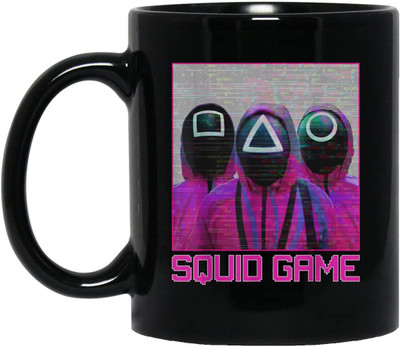 craft maniacs SQUID GAME STATIC THEME 350ML CERAMIC MUG FOR COFFEE/TEA | OFFICIALLY LICENSED SQUID GAME MERCH Ceramic Coffee Mug(350 ml)