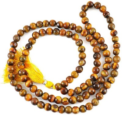 AIR9999 Natural Tiger Eye Crystal 8 Mm Jaap Mala For Men And Woman 108 Beads Necklace Tiger's Eye Crystal Necklace