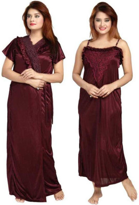 Gangomi Women Nighty(Brown)