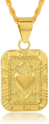 MissMister Brass 1 Micron Goldplated Heartshape design Fashion Pendant Men Women (MM2981PCJK) Gold-plated Brass Pendant