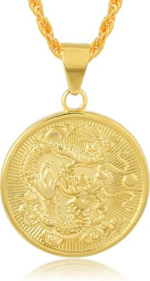 MissMister Brass 1 Micron Goldplated Dragon design Coin Fashion pendant Men Women (MM2983PCJK) Gold-plated Brass Pendant