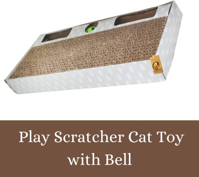 FOODIE PUPPIES Cardboard Scratcher, Recyclable Corrugated Toy for Cat, Lounge for Furniture Protection (Scratch & Play) Wooden Training Aid For Cat