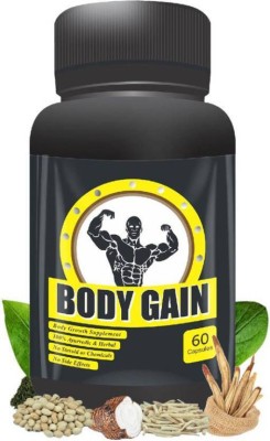 BodyGain Weight gainer weight increase supplement weight badhane tablet mass gainer capsule Weight Gainers/Mass Gainers(180 Capsules, Natural)