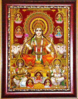 SUNINOW ASHTA LAXMI GANESH PHOTO FRAME Religious Frame