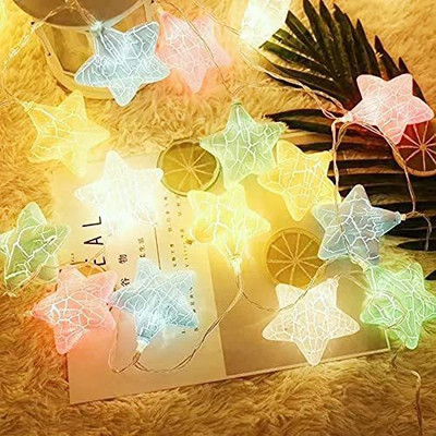 The Purple Tree 20 LEDs 3 m Multicolor Flickering, Steady Star Rice Lights(Pack of 1)