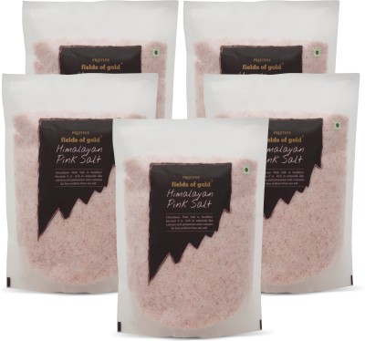 PRISTINE Fields of Gold Pink (5 Packs x 1 kg) Himalayan Pink Salt(5 kg, Pack of 5)
