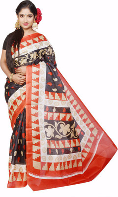 Fashionvibes Printed Bhagalpuri Tussar Silk Saree(Multicolor)