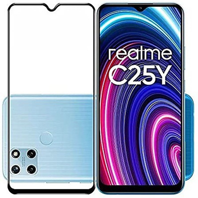 SMARTCASE Edge To Edge Tempered Glass for Realme C25Y(Pack of 1)