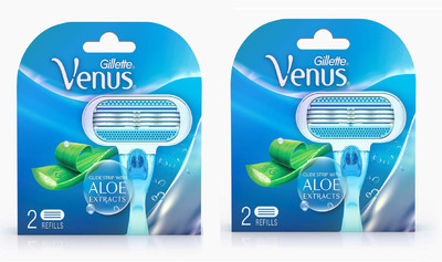 Gillette ALOE ECTRACTS 2 REFILLS PACOF 2(Pack of 2)