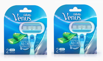 Gillette ALOE ECTRACTS 2 REFILLS PACK 2(Pack of 2)