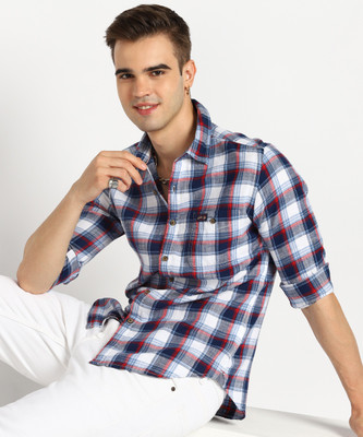 U.S. POLO ASSN. Men Checkered Casual Multicolor Shirt