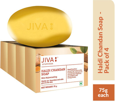 JIVA Haldi Chandan Soap For Deep Cleansing (Pack Of 4)(4 x 18.75 g)