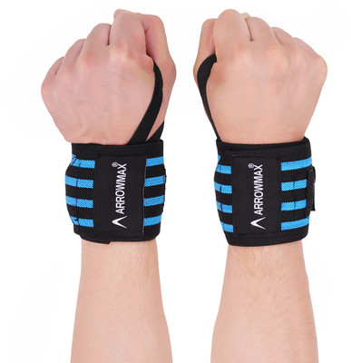 ArrowMax WRIST SUPPORT WITH THUMB LOOP FOR WEIGHTLIFTING AND WORKOUT Wrist Support(Black)