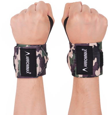 ArrowMax WRIST SUPPORT WITH THUMB LOOP FOR WEIGHTLIFTING AND WORKOUT Wrist Support(Black)